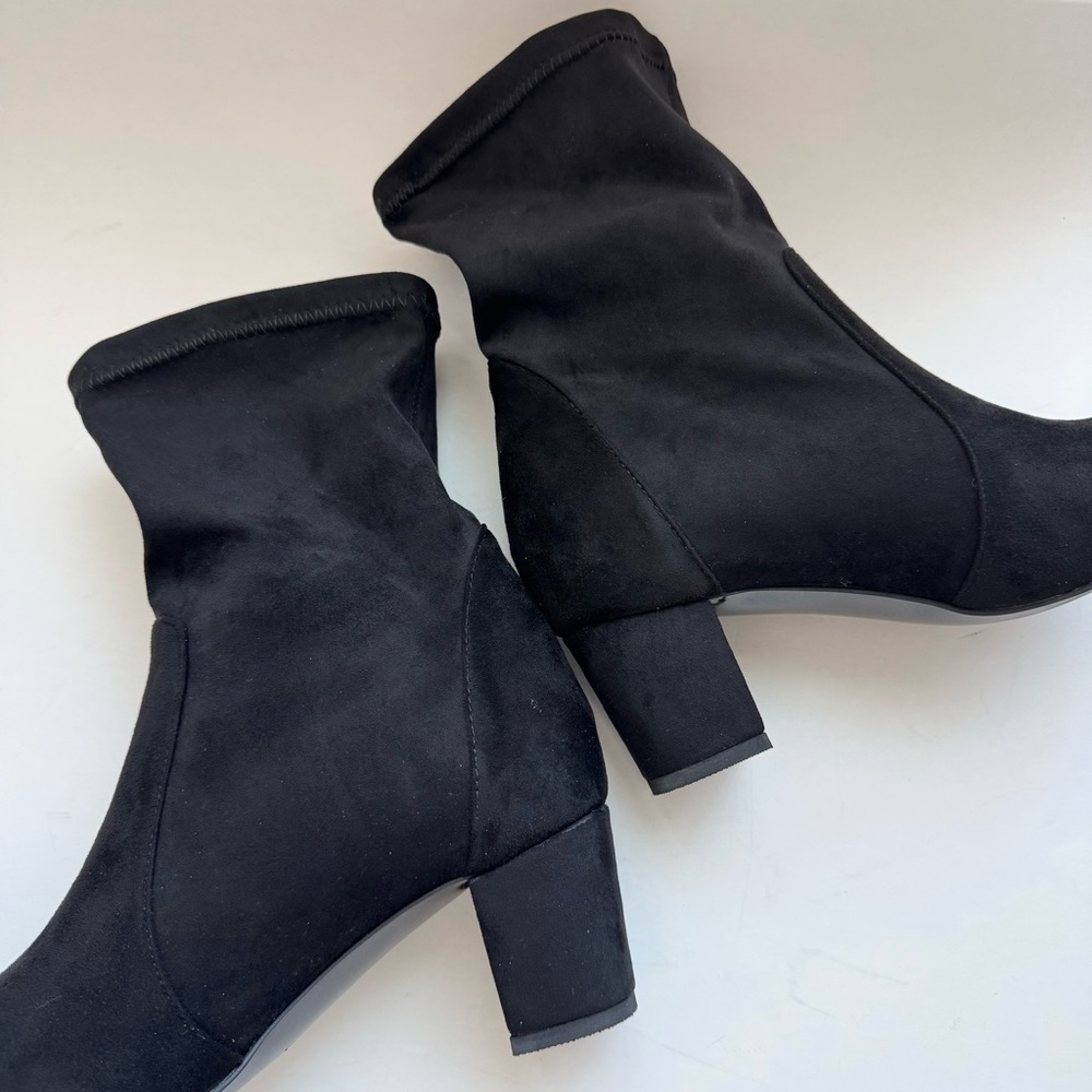 FOWT Women Size 8 Suede Black Boots - Picture 8 of 11